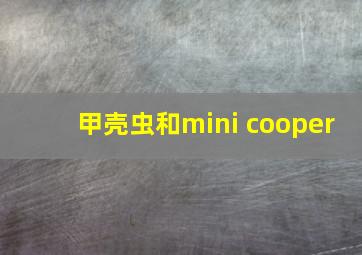 甲壳虫和mini cooper